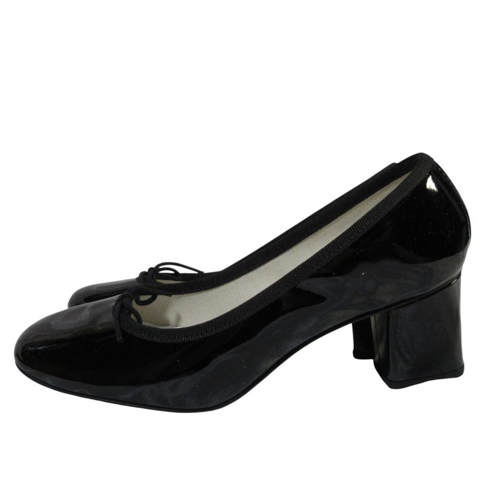 ♥ Repetto レペット PANAME エナメル リボン パンプス 36 23.0cm相当 ブラック レディース 古着