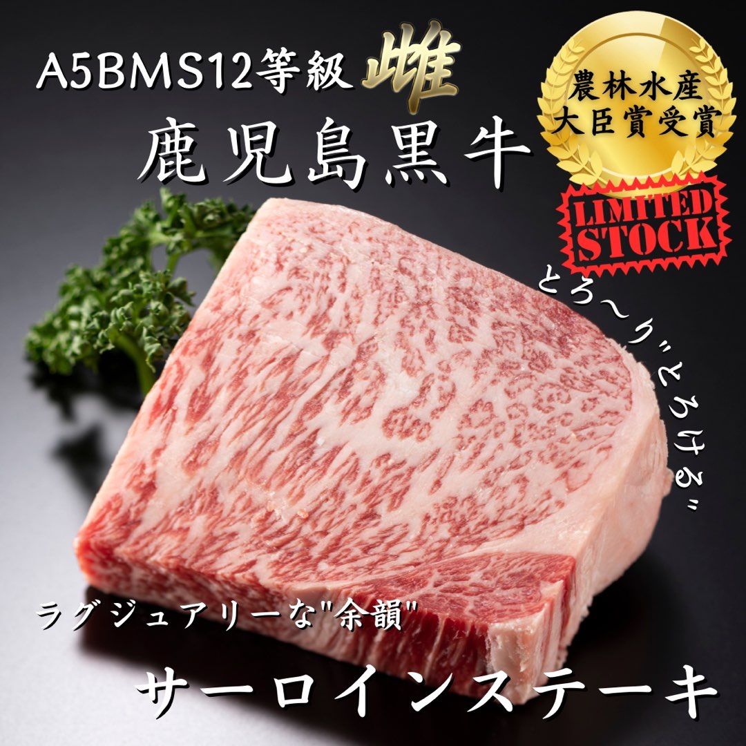 A5BMS12等級 雌牛 鹿児島黒牛 600g 希少 肉 牛肉 ブランド牛 真空