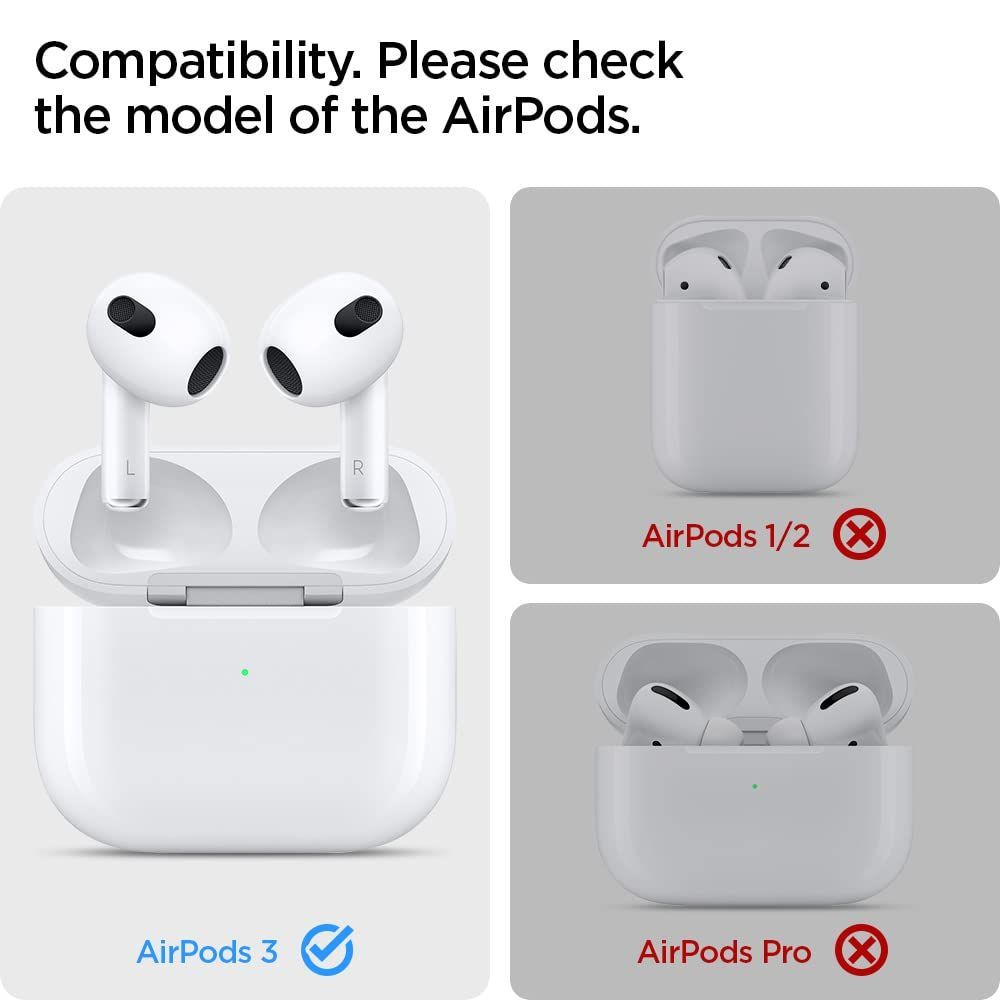 Airpods3 第3世代 ケース ワイヤレス充電 傷防止 衝撃吸収 - イヤホン