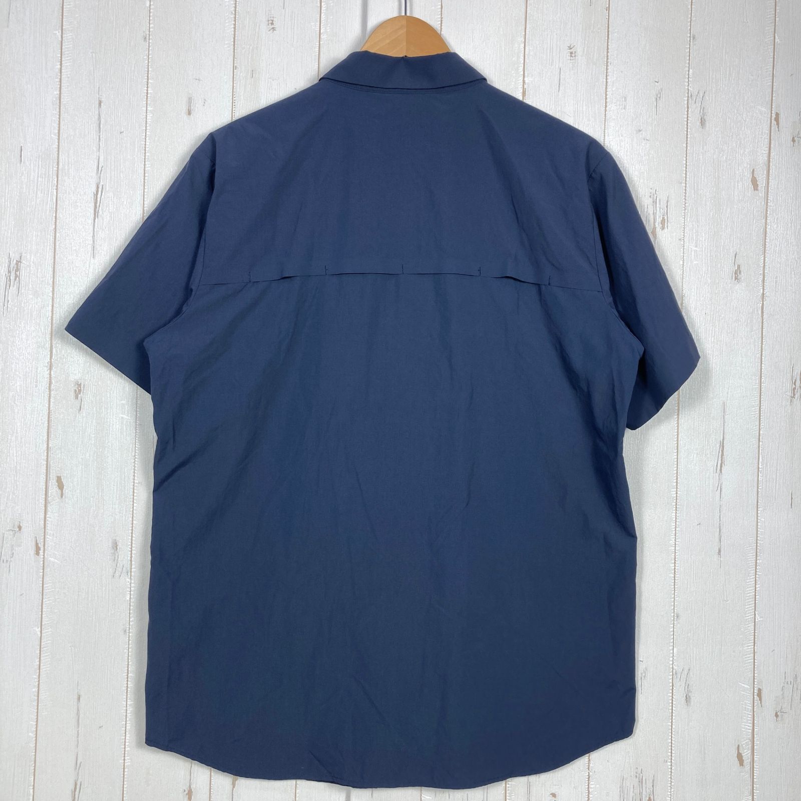 Men s L ネイビー系 Teton Bros ティートンブロス ジャーニー シャツ Journey Shirt ナイロン ウェア トップス インナー ショートスリーブシャツ 化繊 z ショートス