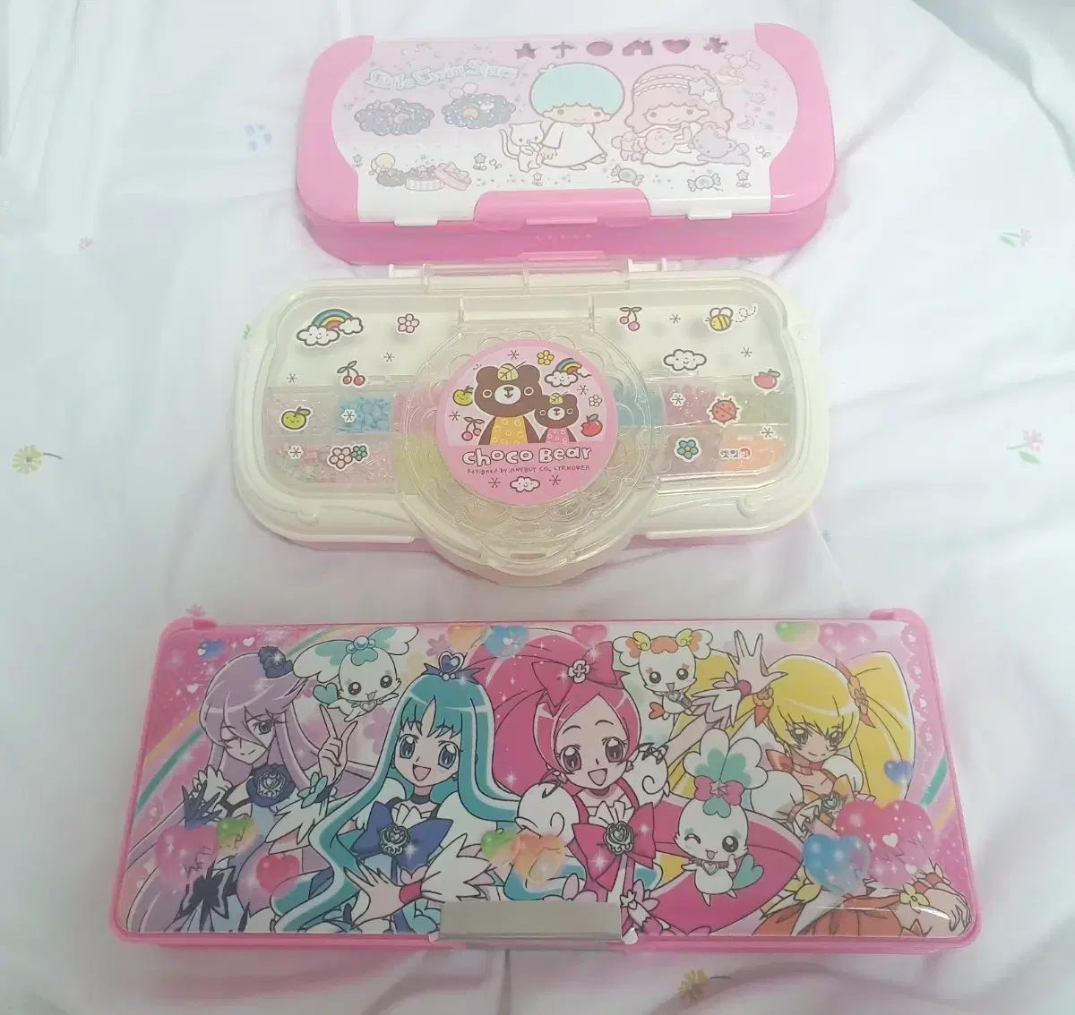 ハートキャッチ プリキュア ツインエンジェル チョコベア 古典 文具 筆箱 まとめ