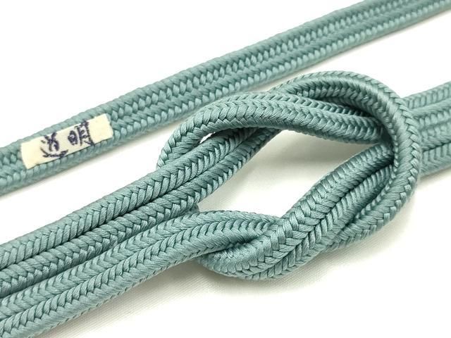 平和屋着物● 上 有職組紐道明 帯締め 冠組 藍鼠色 宮内庁御用 国立博物館御用 東京芸術大学御用 AABA9929ay