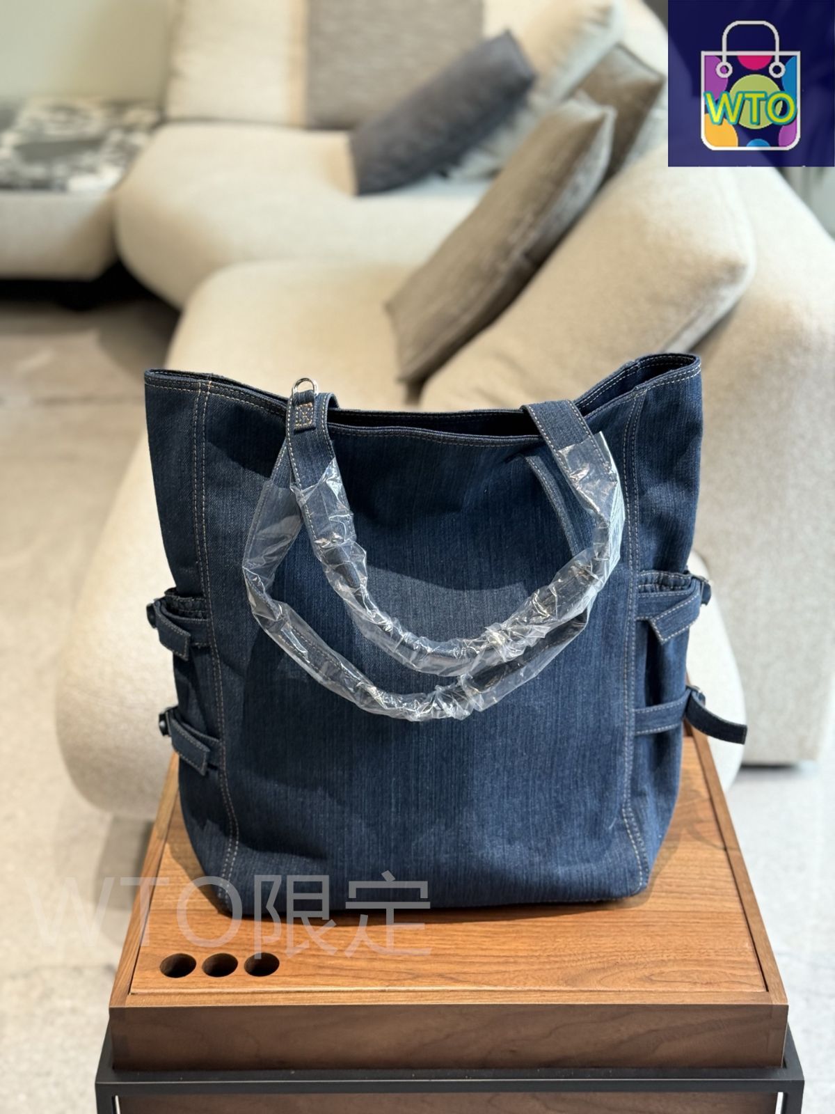 今日特価】Celine セリーヌ 24ss レターロゴデニムトートバッグ