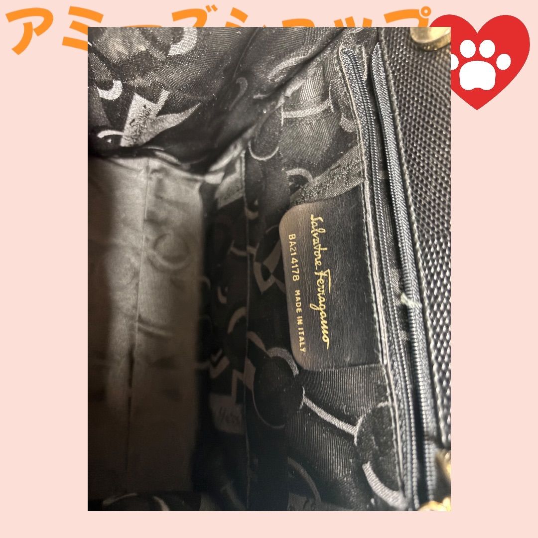 美品　ferragamo　フェラガモ　ヴァラ　リボン　ベルト　ゴールド金具 サルヴァトーレフェラガモ SalvatoreFeragamoヴァラリボン