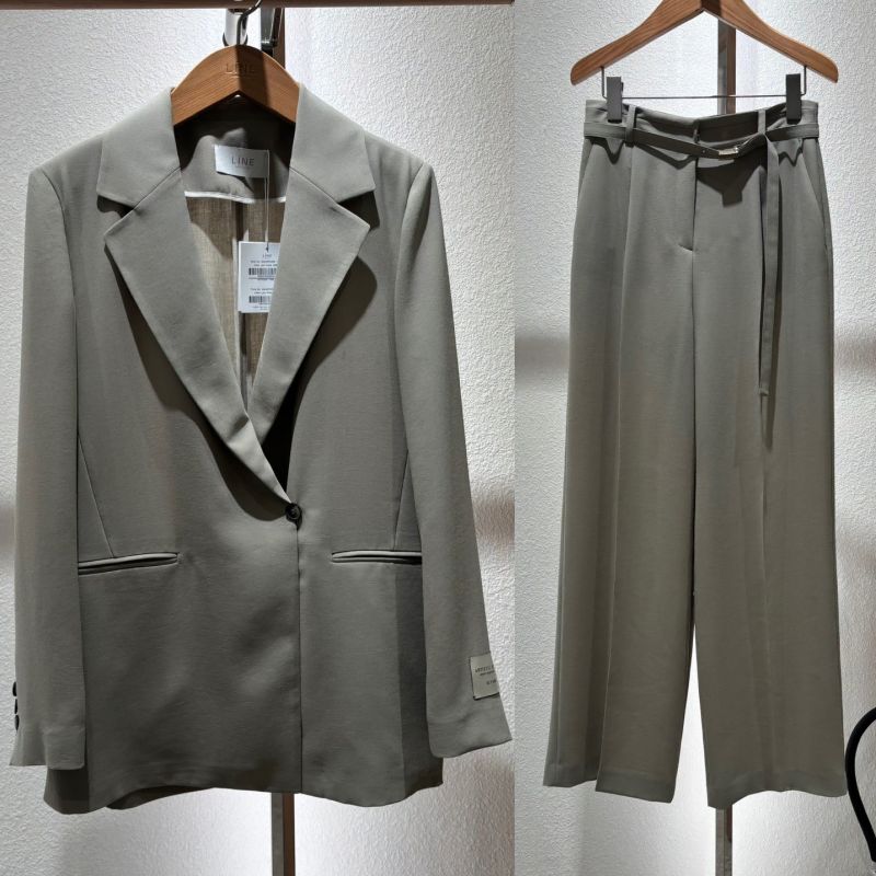ラインアクション 25 年 戻ります ベルト ジャケット パンツ セットアップ 2col
