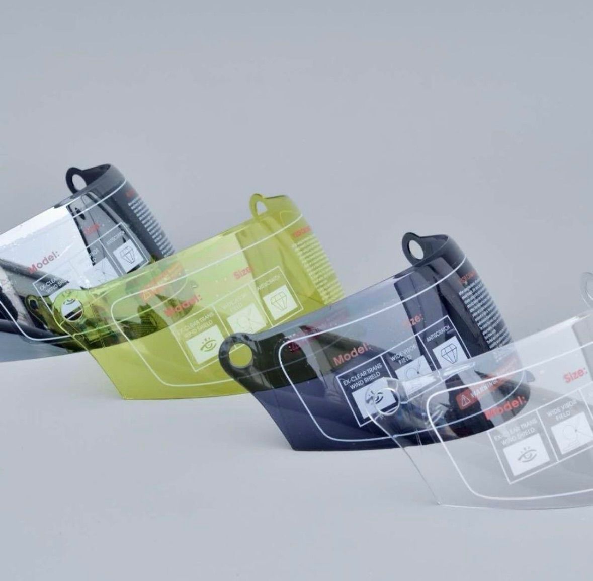 小型シェル フルフェイスヘルメット クリアシールド付き レトロ