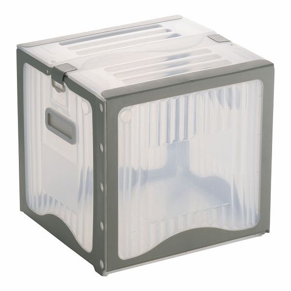 リス(RISU) リスボックス クリア/グレー 322×300×310mm 透明タイプ 手