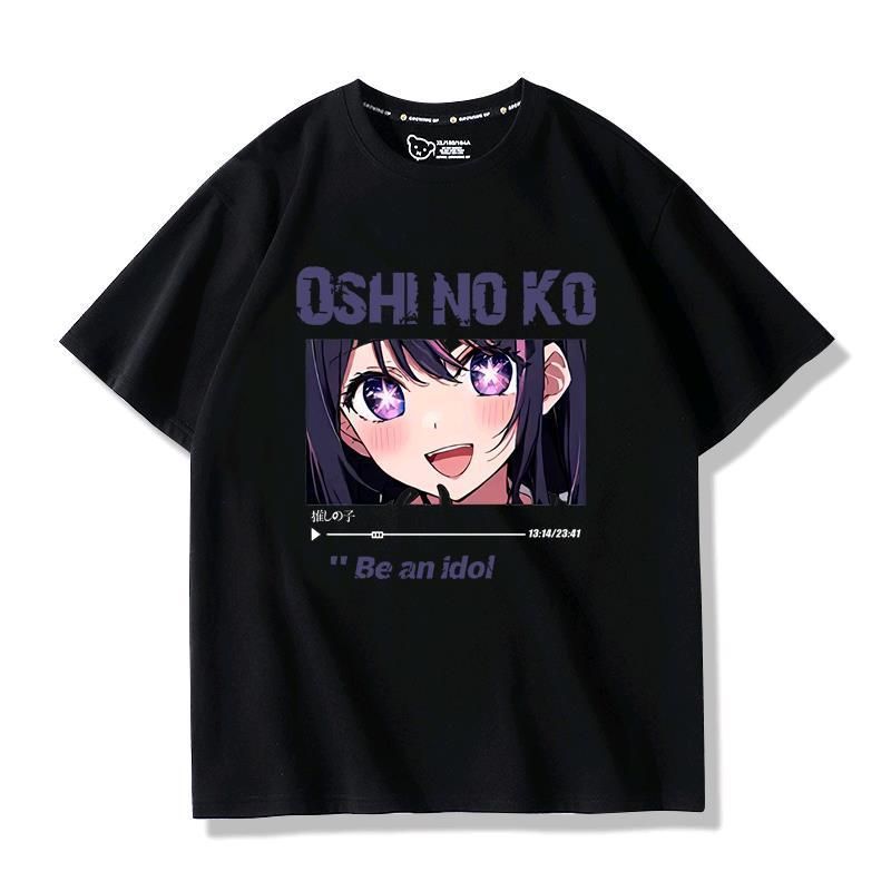 推しの子 Tシャツ 周辺 半袖シャツ 星野愛 ブラック シャツ 体型カバー