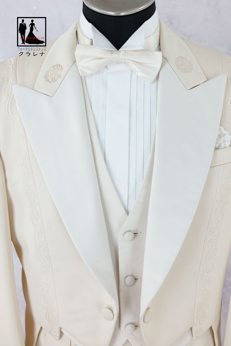 フォーマル衣装 蝶タイ付き scalasiano アイボリー エンビ服 A10 A7 MMm1251 スカラシアーノ クラレナ 燕尾服 テールコート コスプレ 品 洋装 メンズ 燕尾服 KANDAIZUMI_COM
