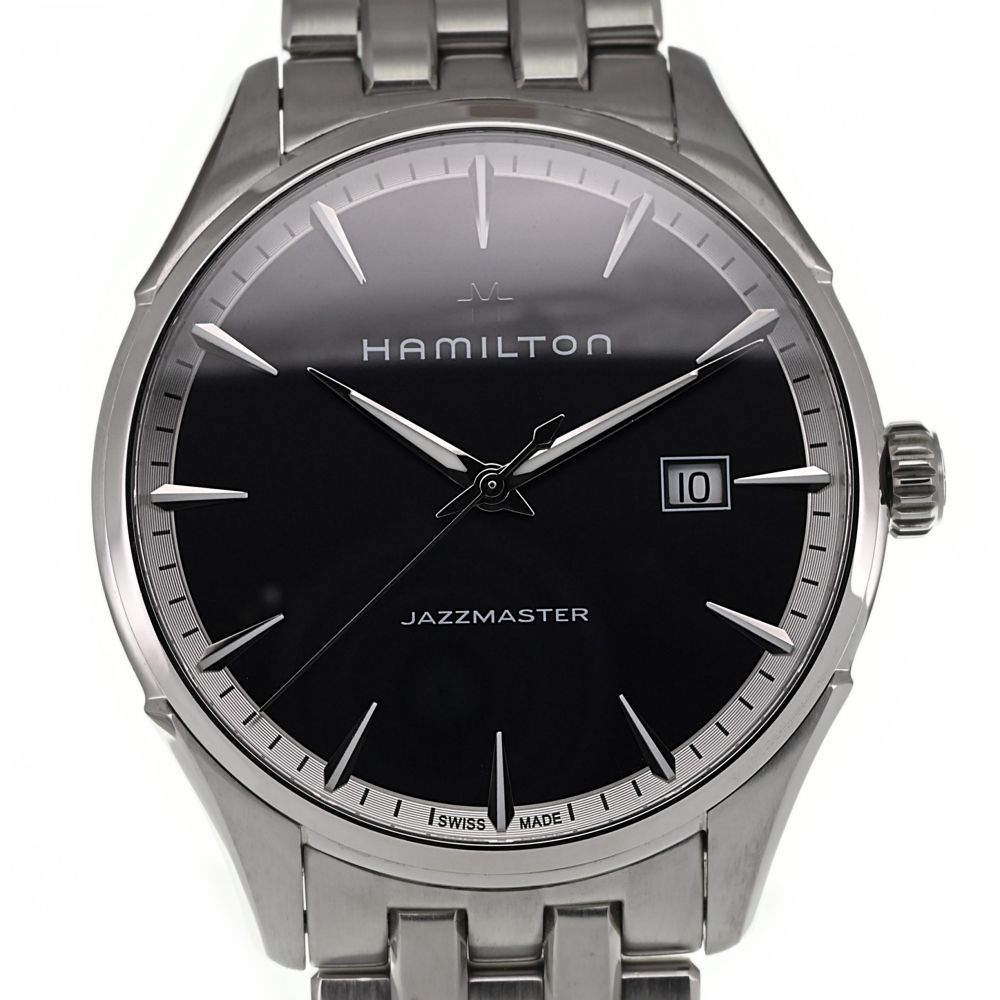 ハミルトン HAMILTON H324510 ジャズマスター  デイト  クォーツ メンズ美品箱付き G#136520