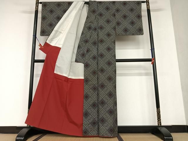 平和屋着物○本場大島紬 龍郷絣 花菱文 正絹 逸品 AAAU8399zg - メルカリ 