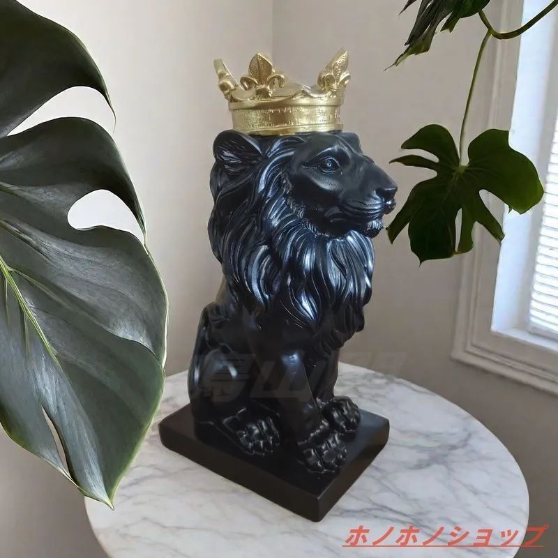 黒檀 木製 ライオン 彫刻 珍品黒檀木 天然玉彫刻 掛け軸 細工彫刻 高級