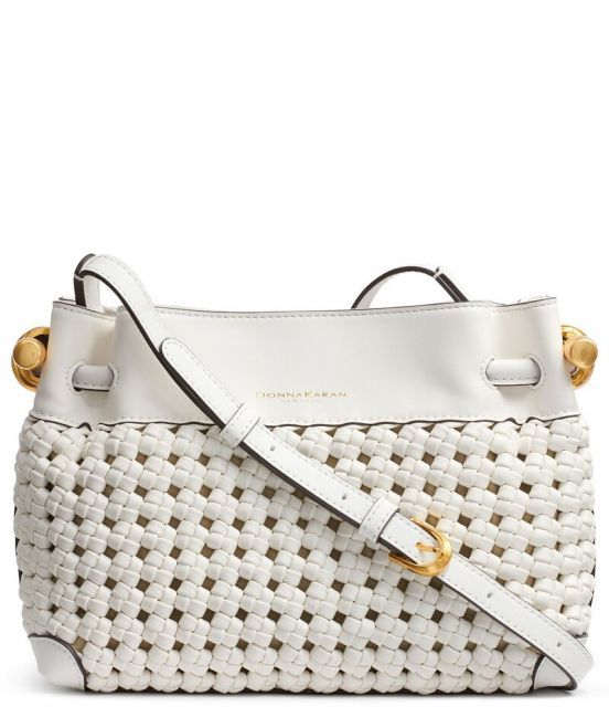 【送料無料】 ダナキャラン レディース ショルダーバッグ バッグ Cashmere Woven Crossbody Bag Brilliant White