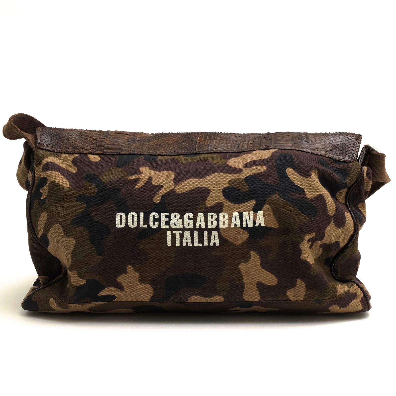 ドルガバ DOLCE&GABBANA バッグ ショルダーバッグ 鞄 メンズ 男性 男性用 コットン 綿 キャンバス レザー 革 オリーブ カーキ メッセンジャーバッグ 迷彩 カモフラージュ柄