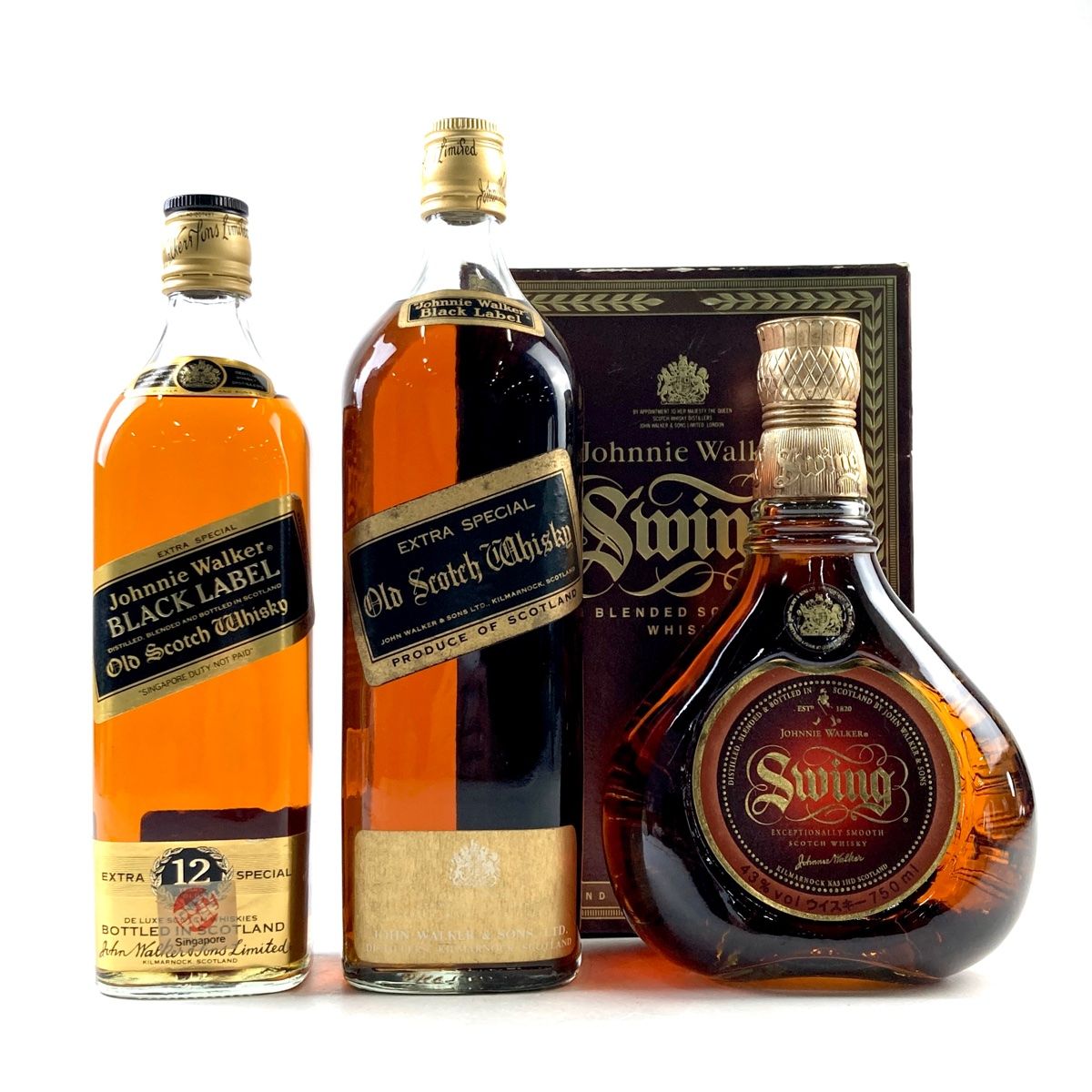 古酒ジョニーウォーカー12年・黒金キャップ８本セット(箱なし) 古酒ジョニーウォーカー12年・黒金キャップ8本セット(箱なし)