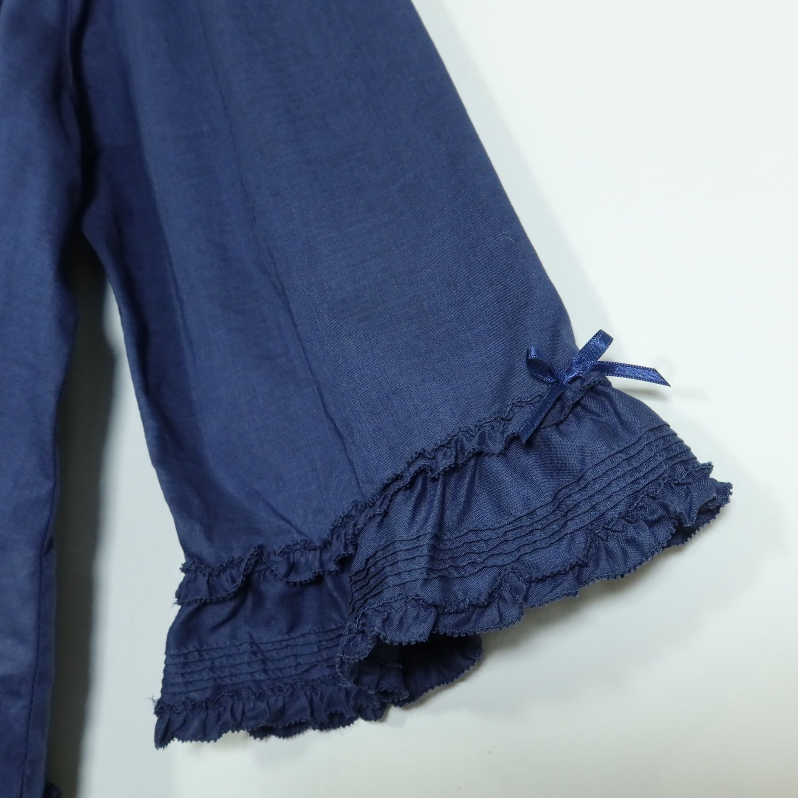 ピンクハウス　リボン付きブラウス　ネイビー セール】 リボン使いフリルブラウス （シャツ・ブラウス）｜PINK