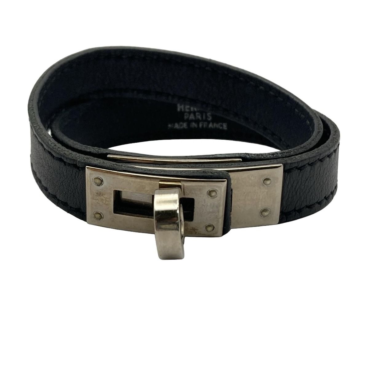 エルメスレザーブレスレット 黒と茶色 金具付き レザーブレスレット 《トレンチ》 | Hermès - エルメス-公式サイト