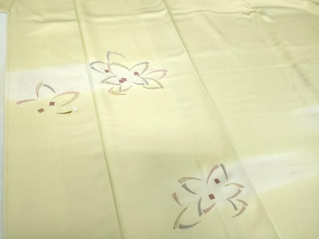 平和屋着物○訪問着 竹屋町刺繍 総刺繍 鶴 金糸 正絹 逸品 BAAT8727hv