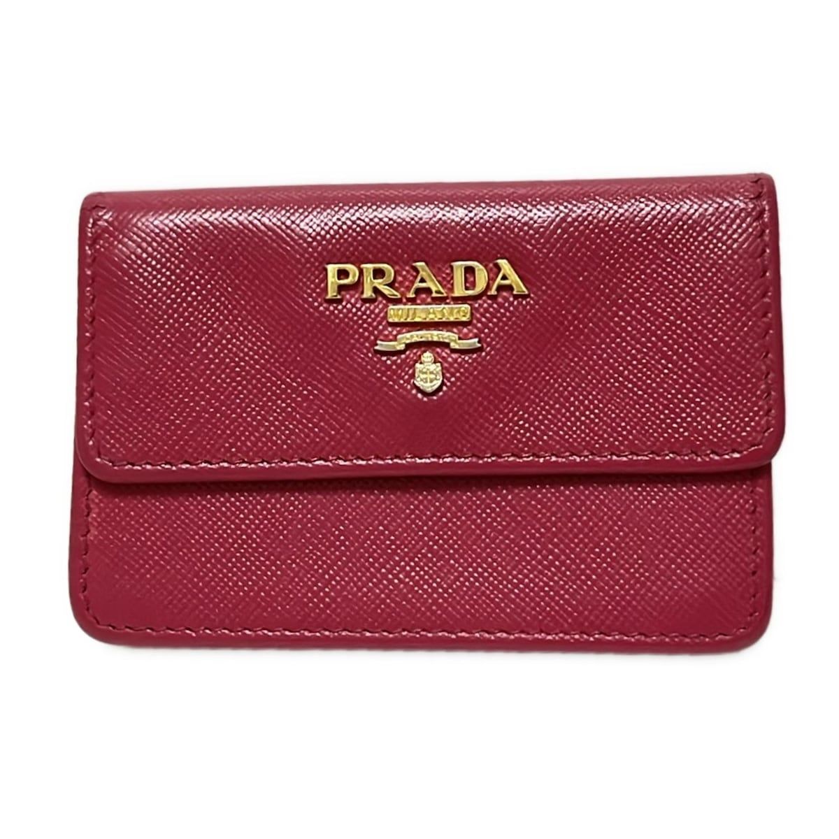 PRADA プラダ 名刺入れ - ピンク レザー