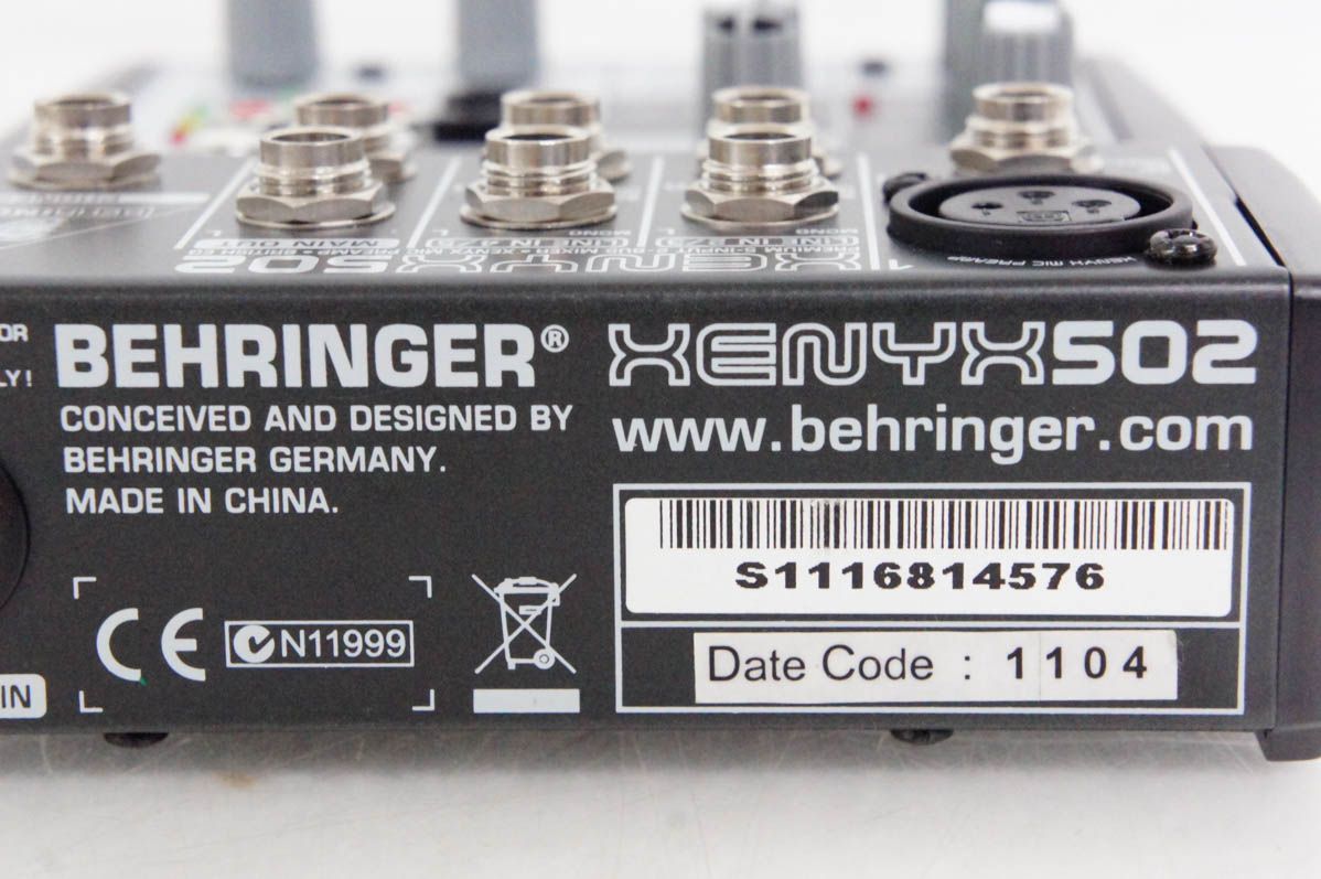 【中古】BEHRINGERベリンガー アナログミキサー XENYX 502