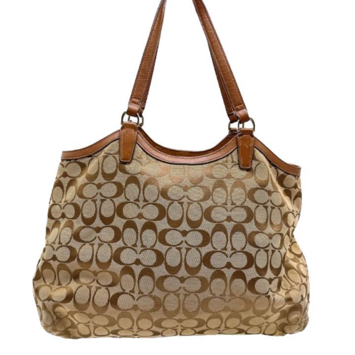 COACH コーチ トートバッグ F31444ブラウン×ピンクキャンバス×レザー COACH コーチ トートバッグ F31444 ブラウン×ピンク系