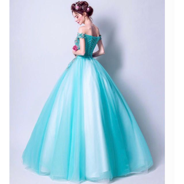 送料無料 ♥ 結婚式 ウエディング 豪華 前撮り 女優 気品 M 9号 ドレス OPN3611