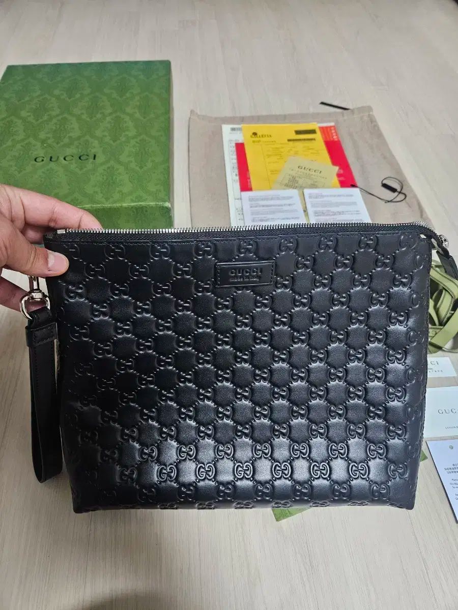 付属品完備 GUCCI グッチ マイクロシマ クラッチ ポーチ 財布 クラッチバッグ