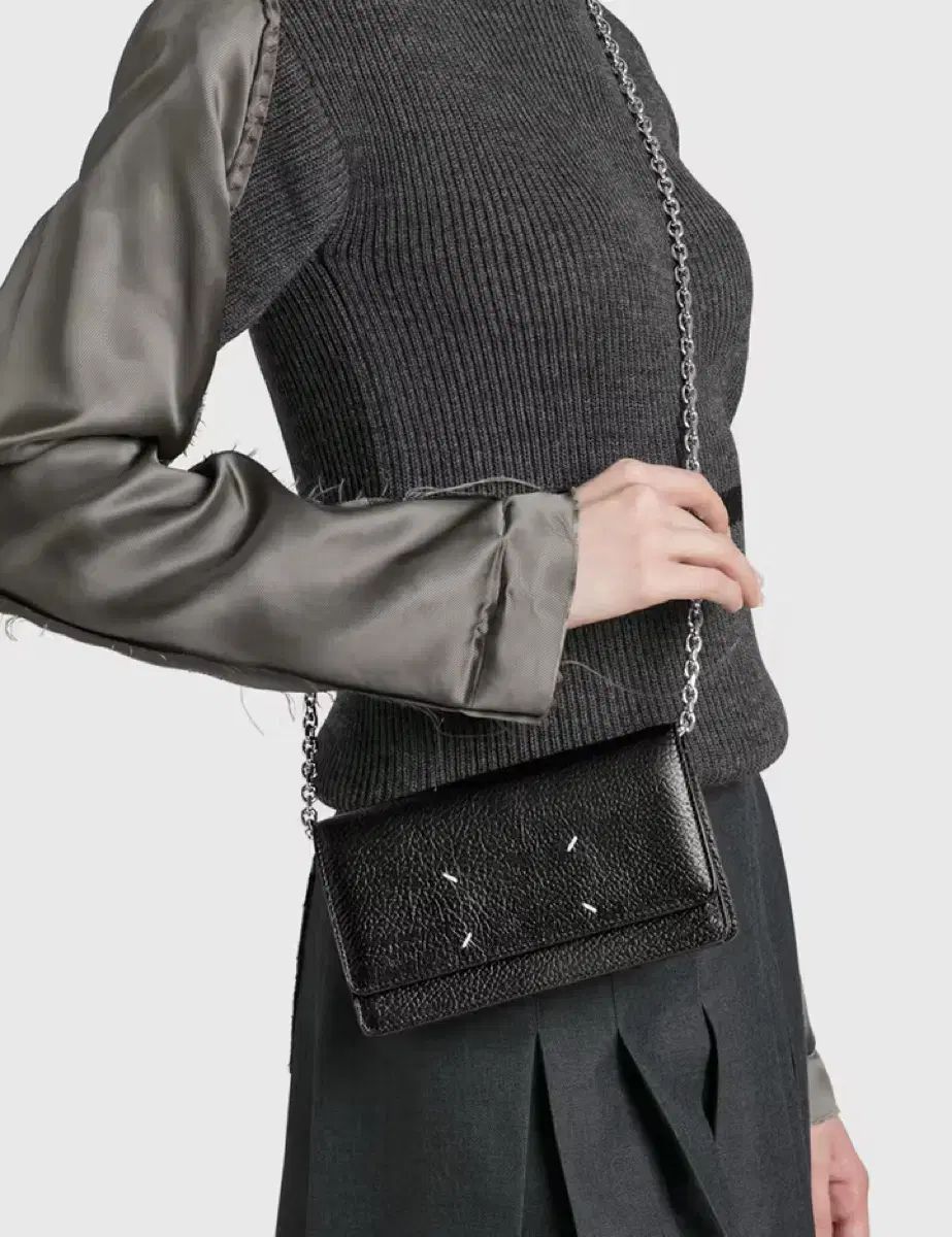 メゾン Maison Margiela メゾン マルジェラ ポストステッチ チェーン フラップ ウォレット