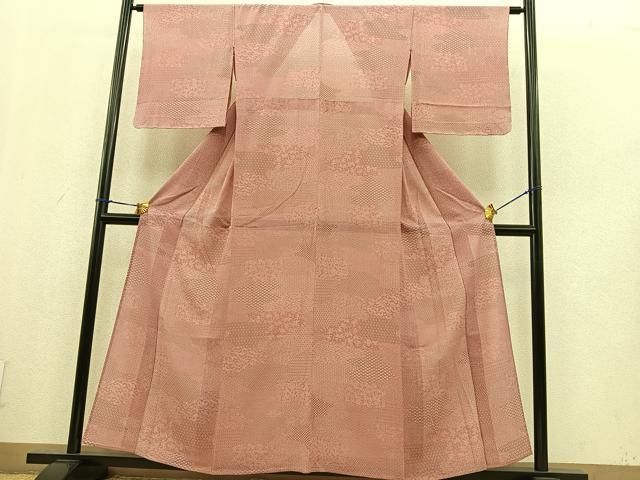 平和屋着物＊夏物 江戸小紋 絽 寄せ小紋柄 正絹 逸品 BAAS7119pk