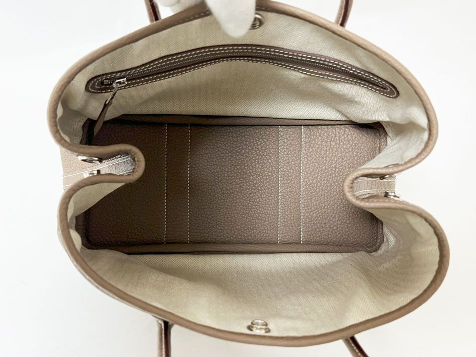 HERMES エルメス ガーデンパーティTPM トートバッグ ネゴンダ エトープ レザー B刻印 超美品