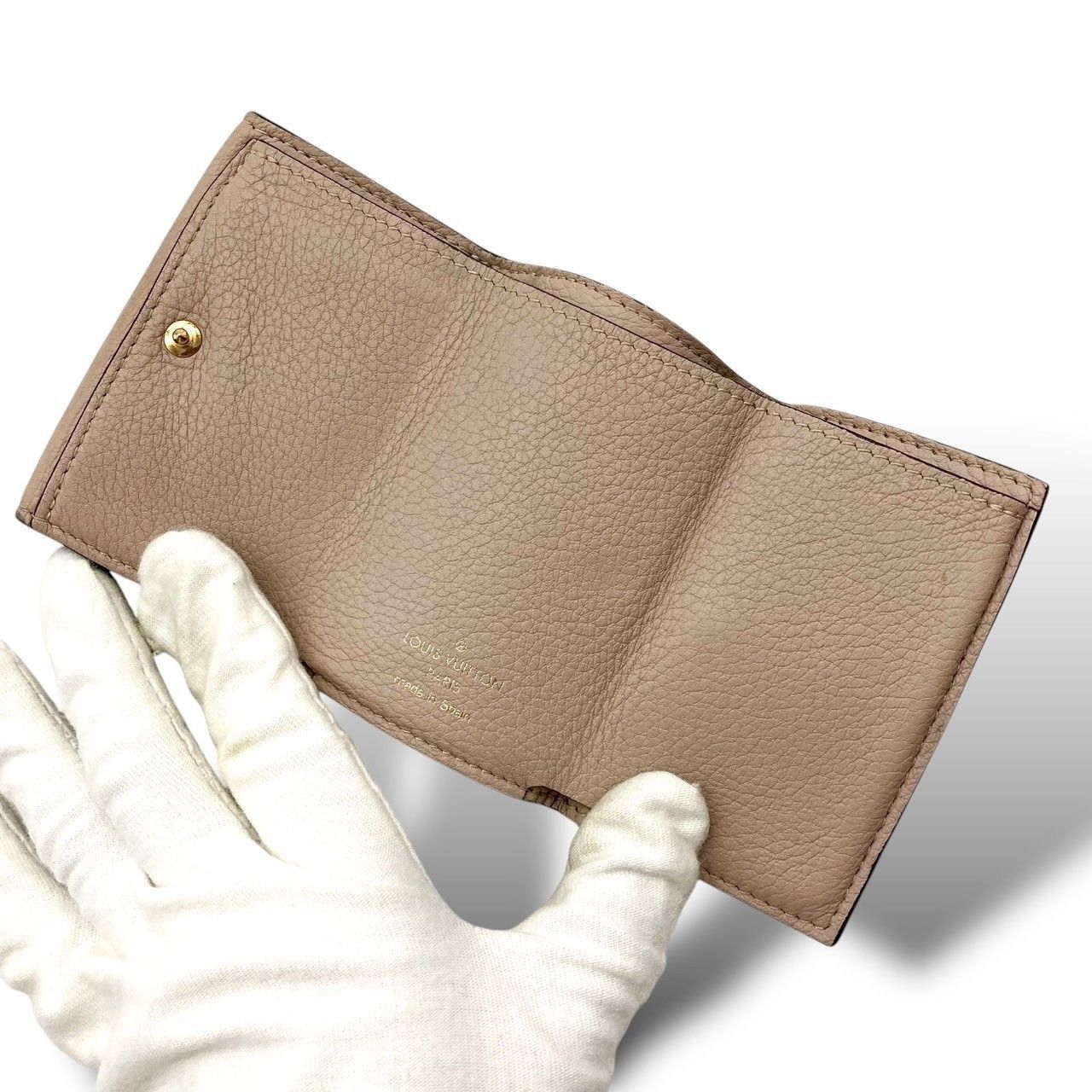 ルイヴィトン ポルトフォイユロックミニ 三つ折り財布 LV金具