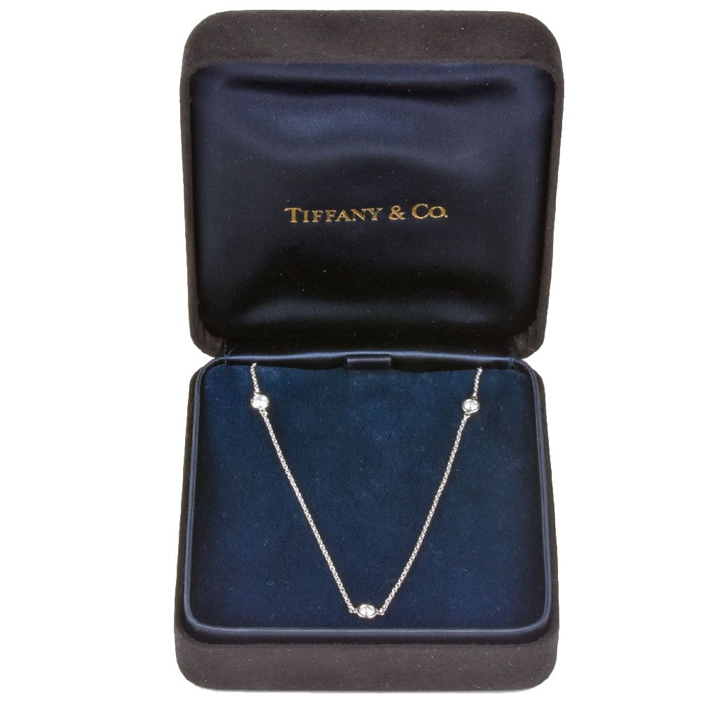 ティファニー Tiffany&Co. バイザヤード ネックレス 5P ダイヤモンド ...