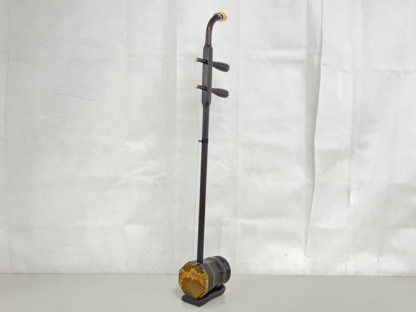 二胡 黒檀 八角 弓付き セミハードケース付 弦楽器 伝統楽器 中古 美品