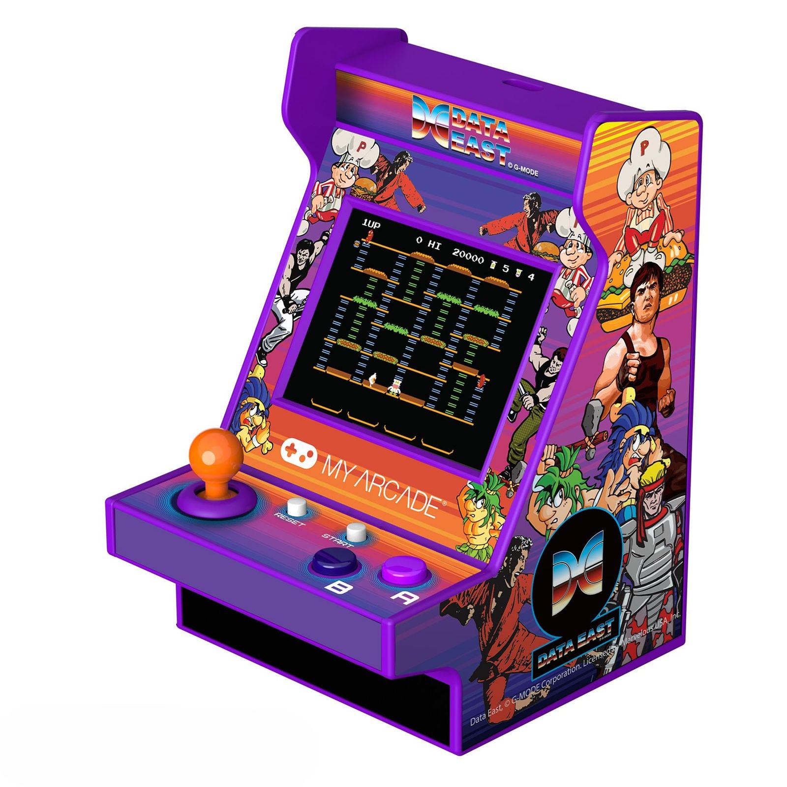 MY ARCADE Data East Hits ナノプレーヤー - 4.5インチ 完全にプレイ なポータブルミニアーケードマシン 208種類のレトロゲーム付き 2.4インチのスクリーンカラーディスプレイ