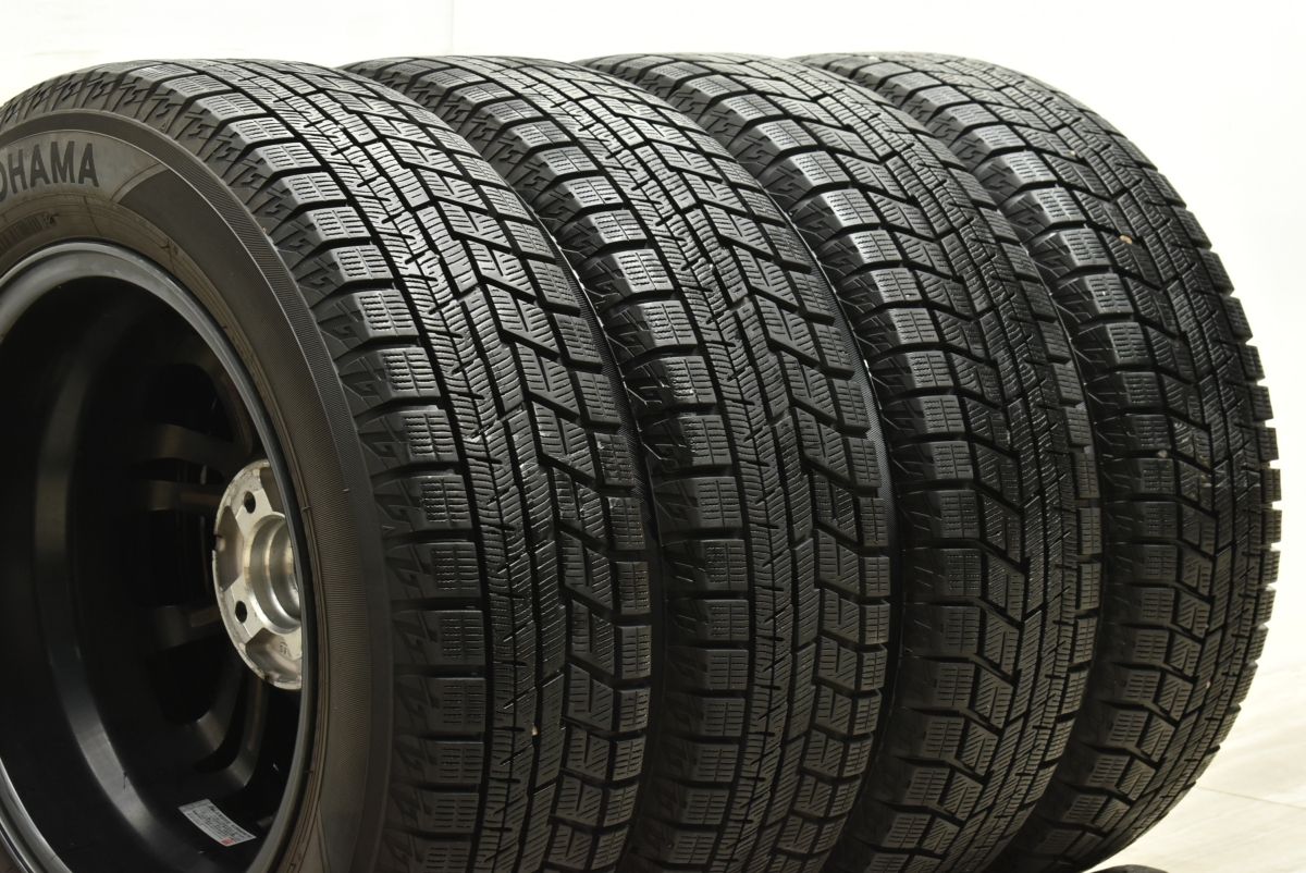 【バリ溝 美品】WAREN 15in 5.5J +43 PCD100 ヨコハマ アイスガード iG60 185/65R15 アクア フィールダー MAZDA2 デミオ ノート 送料無料