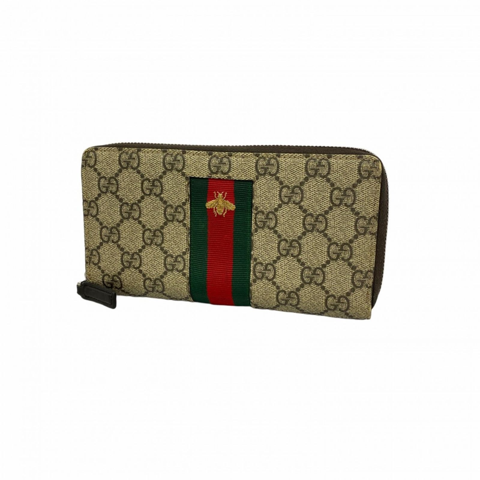 グッチ(Gucci) グッチ 長財布 GGスプリーム シェリーライン ビー