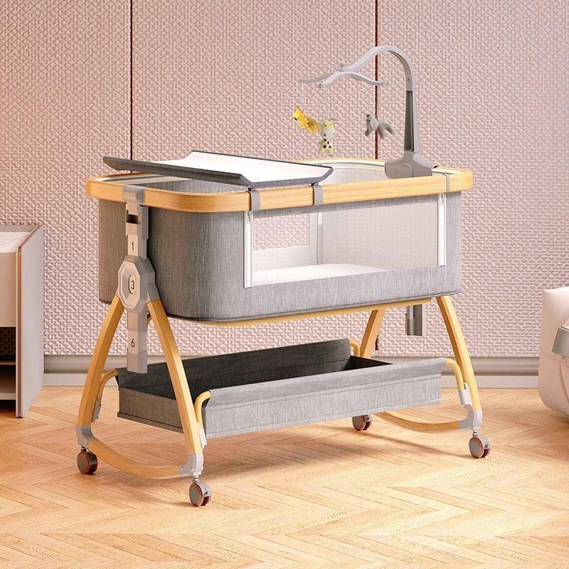 Luddy ベビーベッド ベビーラック ハイローベッド 折りたたみ