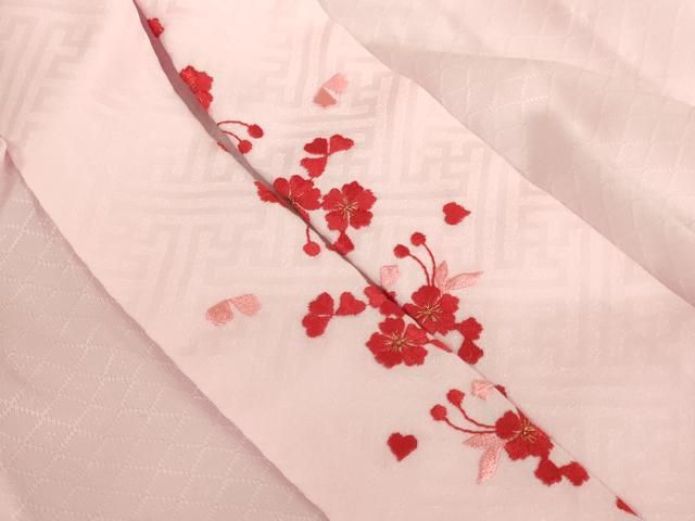 平和屋着物[]七五三 女の子 7歳 祝着 四つ身 長襦袢セット 刺繍