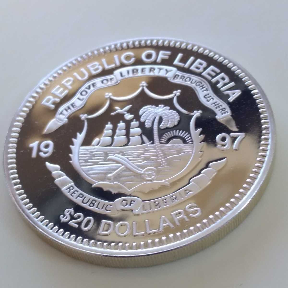 1997年 リベリア ナポレオン＆徳川家康 1オンス銀貨 