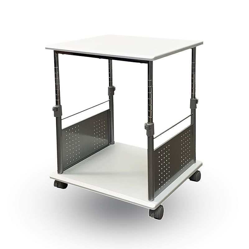 PJC-7203-WH 白木目 上下昇降 45~70cm プリンターワゴン プリンター台 デスクワゴン 1