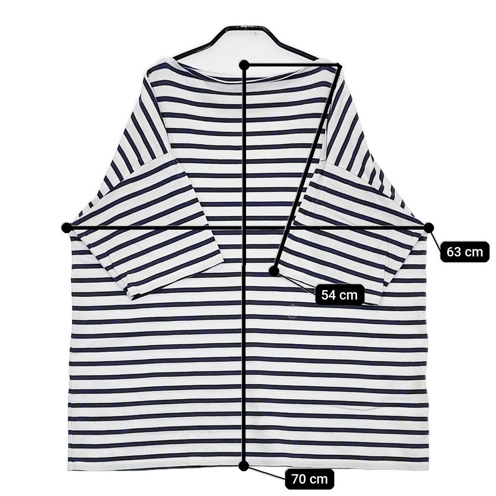 Toujours BORDER Boat Neck Half Sleeve Sh 定価26400円 ボーダー 半袖Tシャツ カットソー ホワイト ネイビー トゥジュー5-0531S 264106 TOUJOURS（トゥジュー） Border Boat Neck Shirt WHITE x NAVY