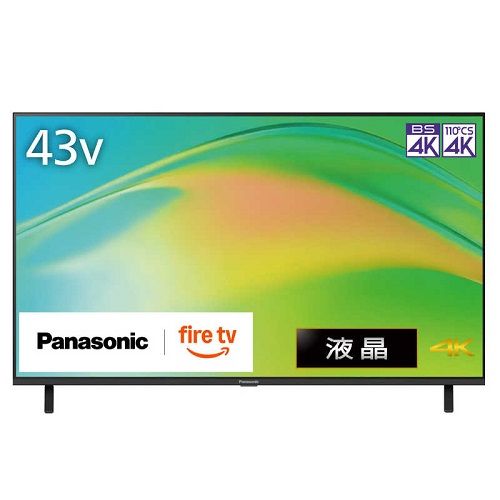 4K液晶 テレビ VIERA ビエラ 液晶スタンダードモデル Fire TV搭載 43V型 パナソニック TV-43W80B