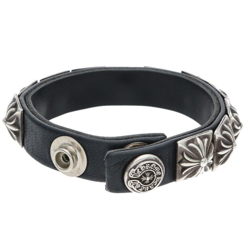 クロムハーツ　レザーブレスレット クロムハーツ（Chrome Hearts）ブレスレット ガンスリンガー ブラック