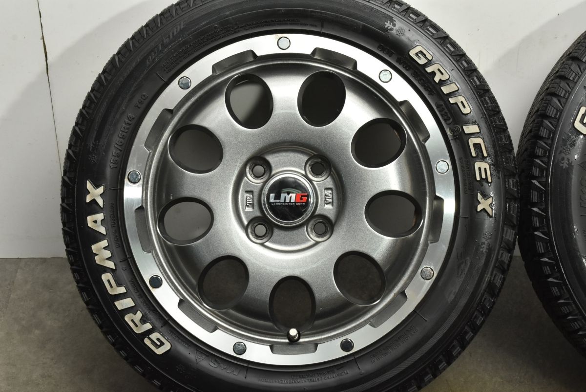 スタッドレス LMG CS-9 14in 4.5J 45 PCD100 グリップマックス アイスX 155 65R14 N-BOX N-ONE デイズ サクラ デリカミニ ウェイク TRITUETUBI_COM