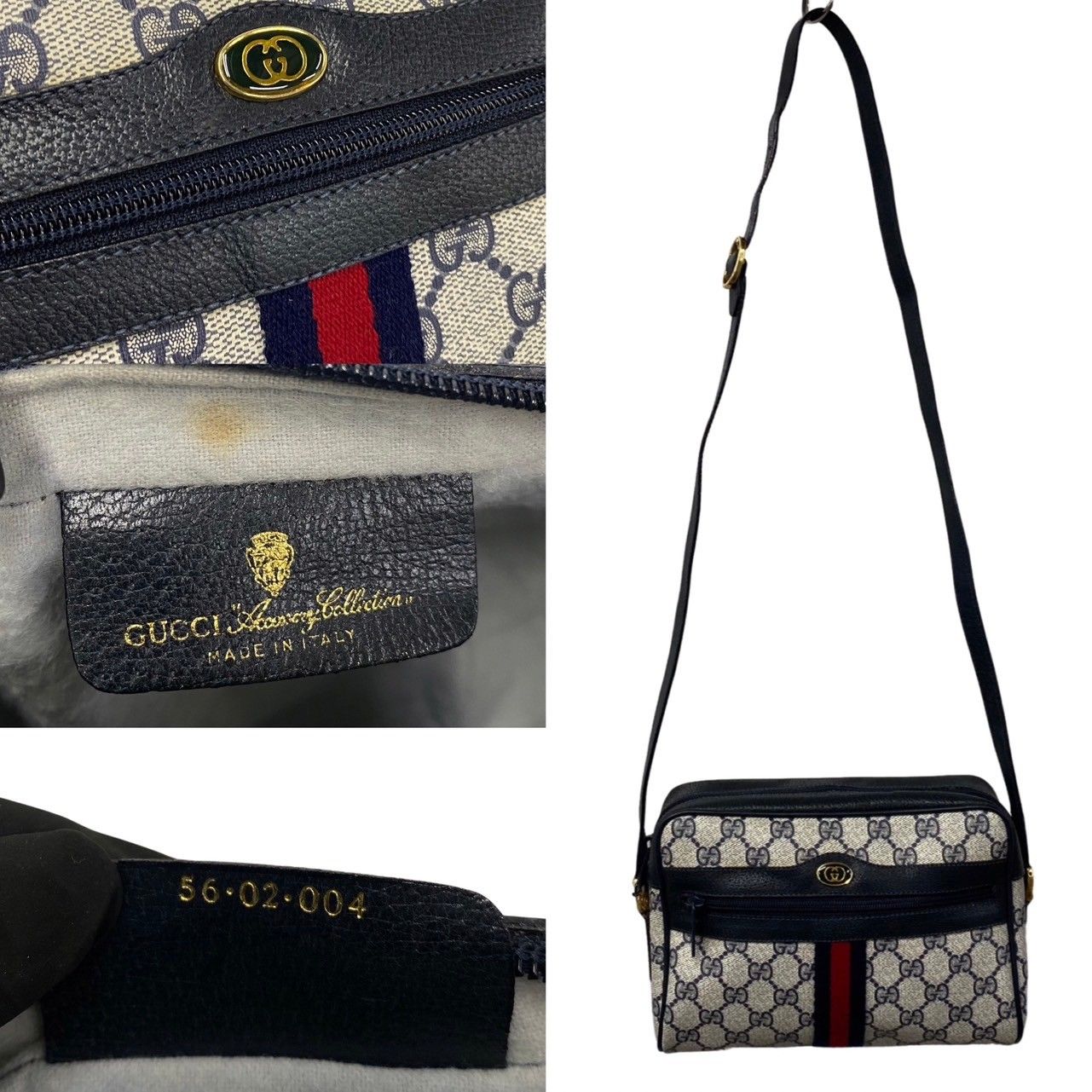 極 美品 GUCCI オールドグッチ グッチ ヴィンテージ シェリーライン GG