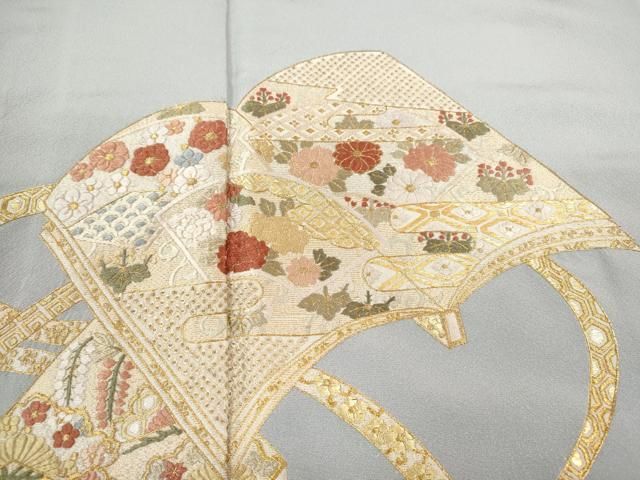 平和屋着物○中国三大刺繍 蘇州刺繍 色留袖 冊子吉祥宝尽くし花文 暈し