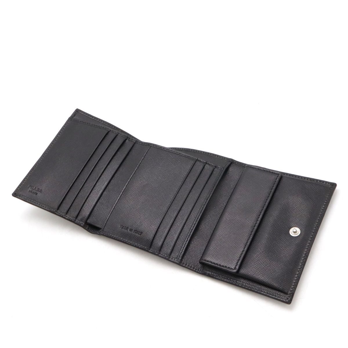 PRADA 3つ折財布 M143 SAFFIANO NERO PRADA プラダ 財布 三つ折り SAFFIANO TRIANGOLO 1MH021 QHH