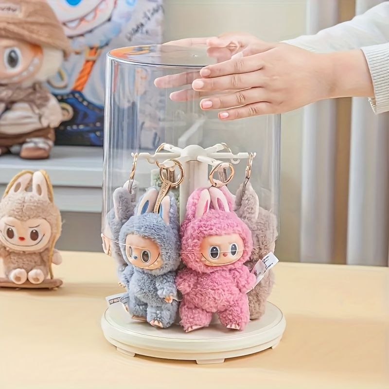 ラブブ ハンギングディスプレイボックス 1個、ぬいぐるみ用透明回転式