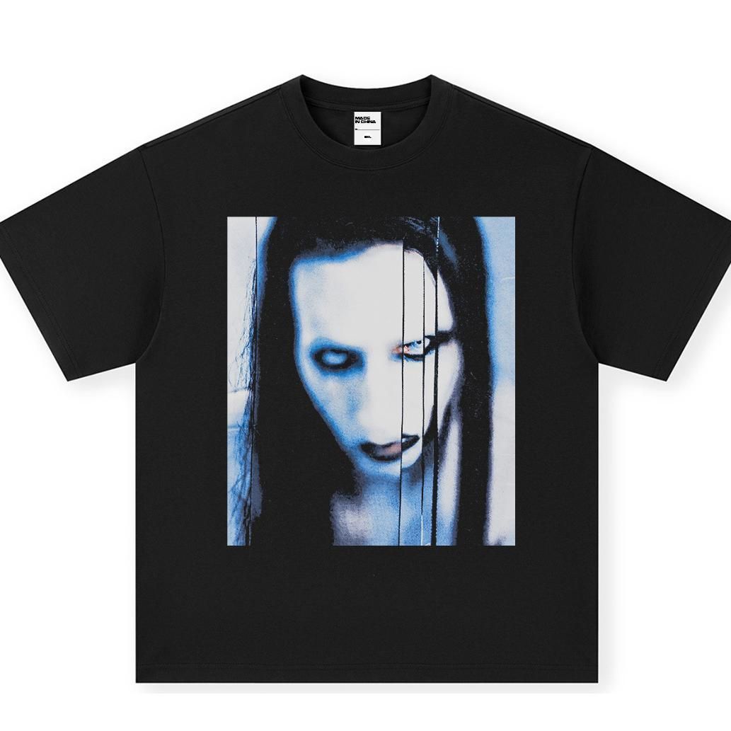 Marilyn Manson マリリン マンソン/Tシャツ/両目プリント/M Marilyn Manson バンドTシャツ マリリン・マンソン Zipper - バンドT