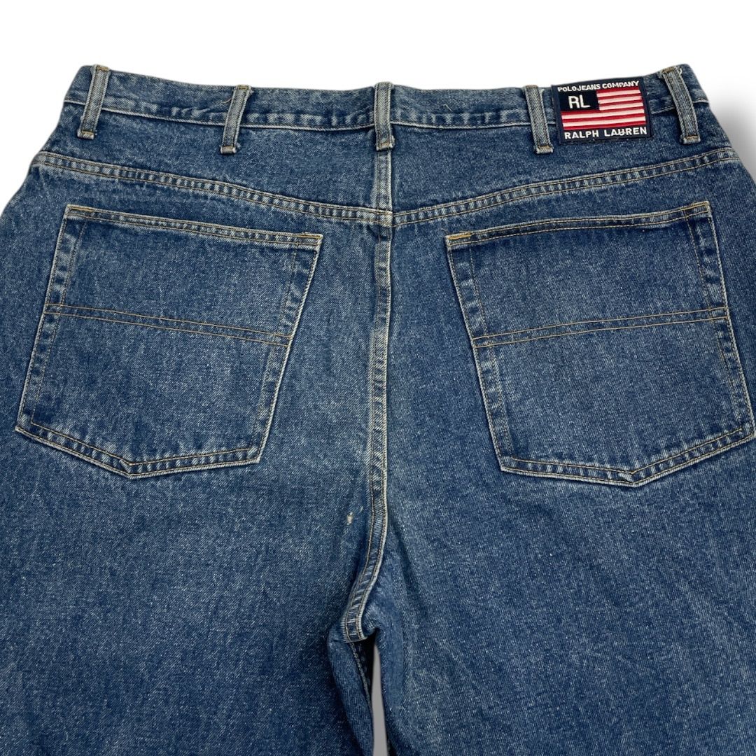 90s ラルフローレン　デニムスラックス　雰囲気　パンツ　ボトム　インディゴ 90s ラルフローレン デニムスラックス 雰囲気 パンツ ボトム